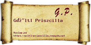 Göltl Priszcilla névjegykártya